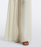 De La Vali Cruz draped chiffon maxi dress