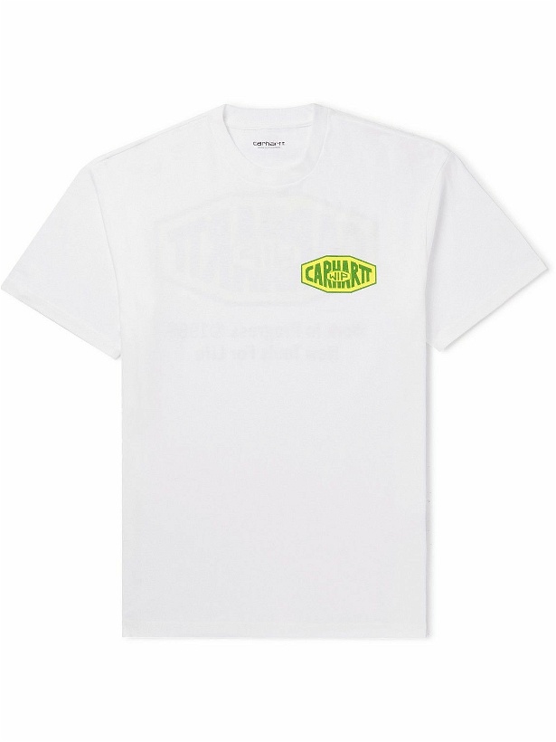 Photo: Carhartt WIP - New Tools Logo-Print Organic Cotton-Jersey T-Shirt - White