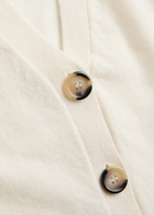 Veronica Beard Lamotte Gathered Cashmere Cardigan Ivory