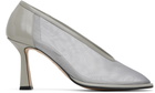 RECTO Gray Poppy Rounded Toe Heels