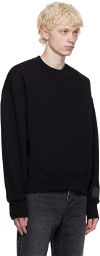 AMI Paris Black Crewneck Sweatshirt