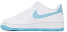 Nike Kids White & Blue Air Force 1 Little Kids Sneakers
