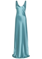 Galvan Valletta Satin Maxi Dress Blue