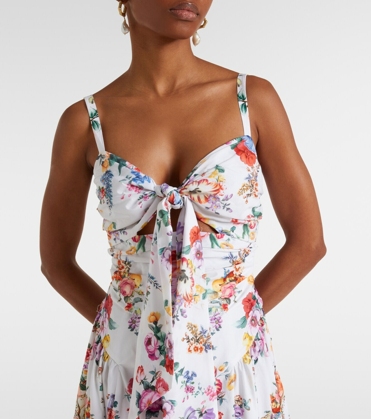 Camilla Floral cotton-blend midi dress