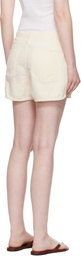 rag & bone Off-White Featherweight Nolan Drawstring Denim Shorts