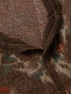 Needles - Mohair-Blend Jacquard Cardigan - Brown