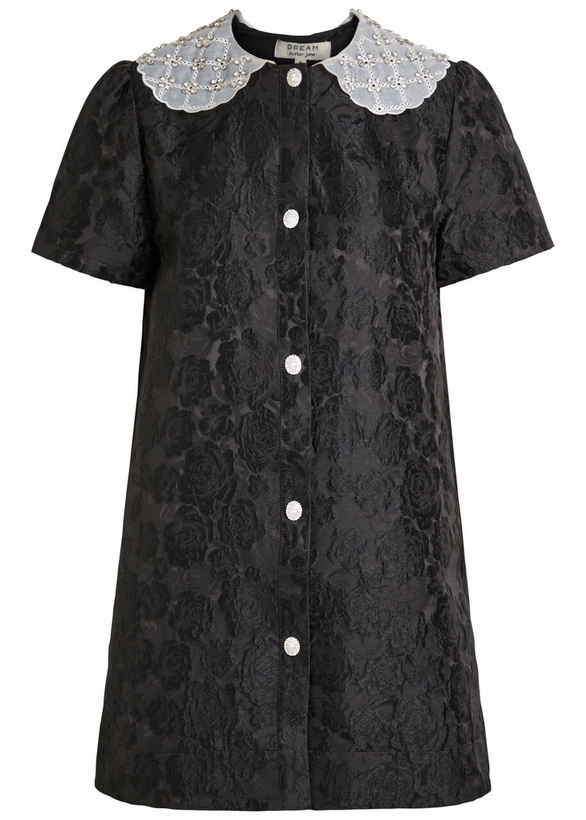 Photo: Sister Jane Chandelier Floral-jacquard Woven Mini Dress Black