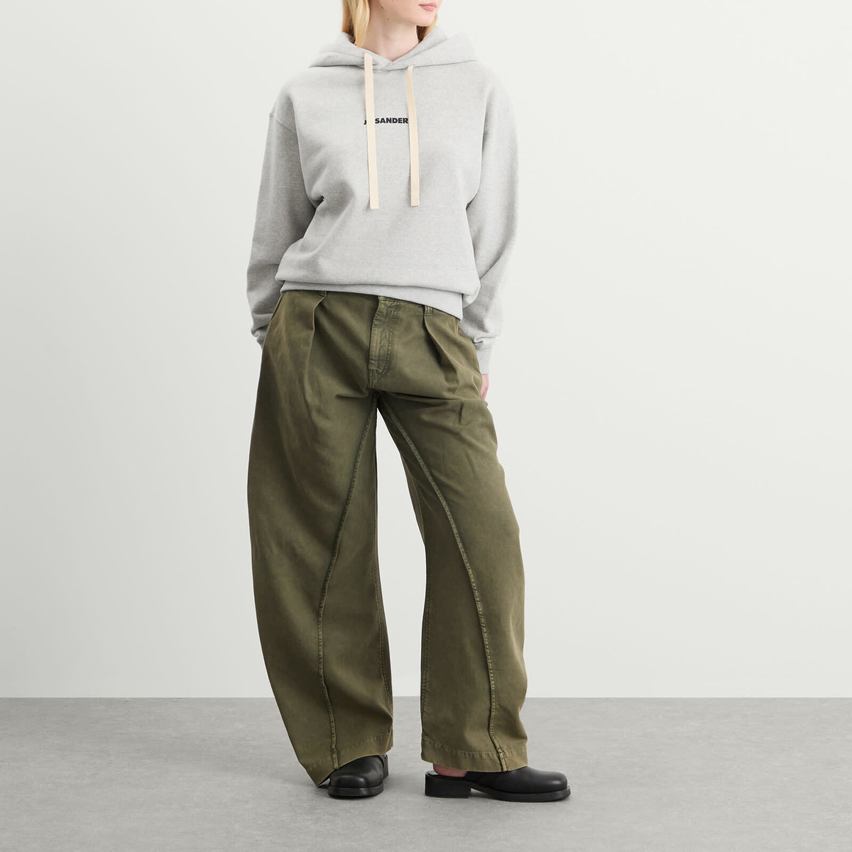 Jil Sander Women's Hoodie in Grey