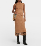 Dodo Bar Or Kat fringe-trimmed halterneck top