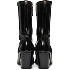 Gucci Black Patent Printyl Boots