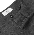 Mr P. - Herringbone Brushed-Wool Trousers - Men - Dark gray