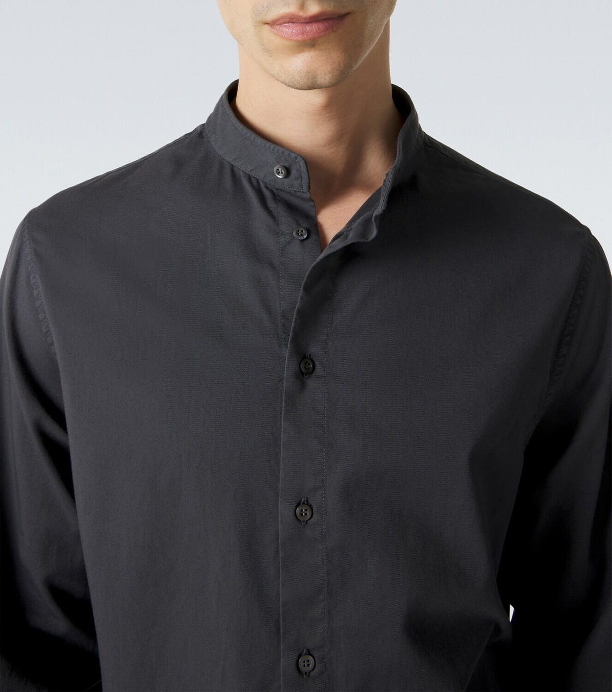 Brunello cucinelli トップス　ダークグレー Brunello Cucinelli Linen Easy Fit Shirt with Crête Details | Saks