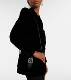 Manolo Blahnik Capri embellished velvet clutch
