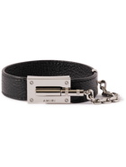 AMIRI - Silver-Tone and Leather Bracelet - Black