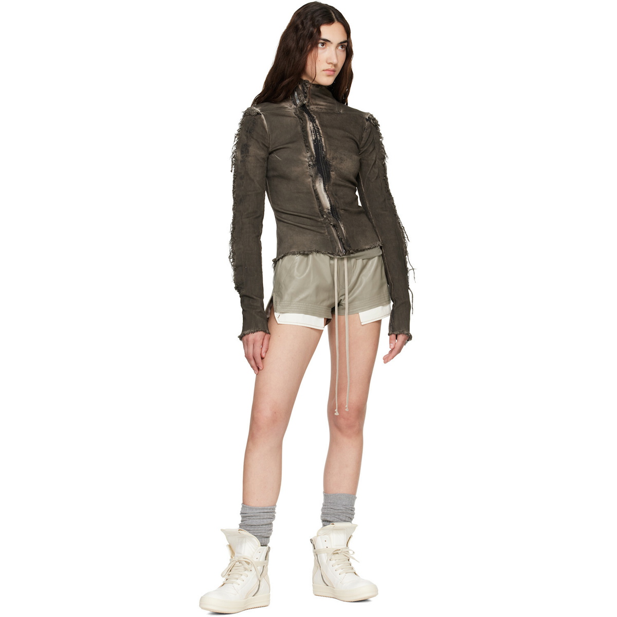 Rick Owens Off-White Tower Geobasket Sneakers