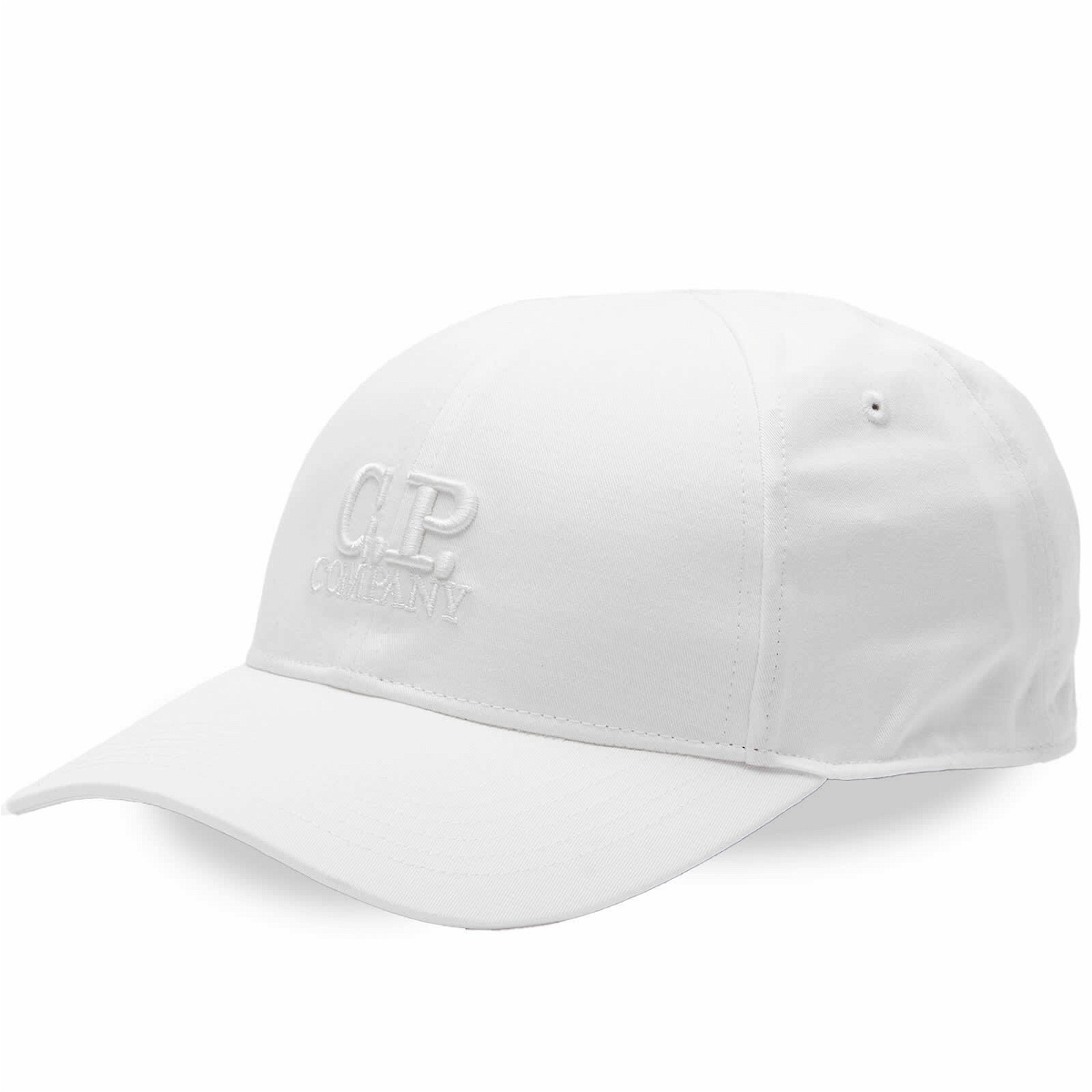 Photo: C.P. Company Men's Gabardine Logo Cap in Gauze White