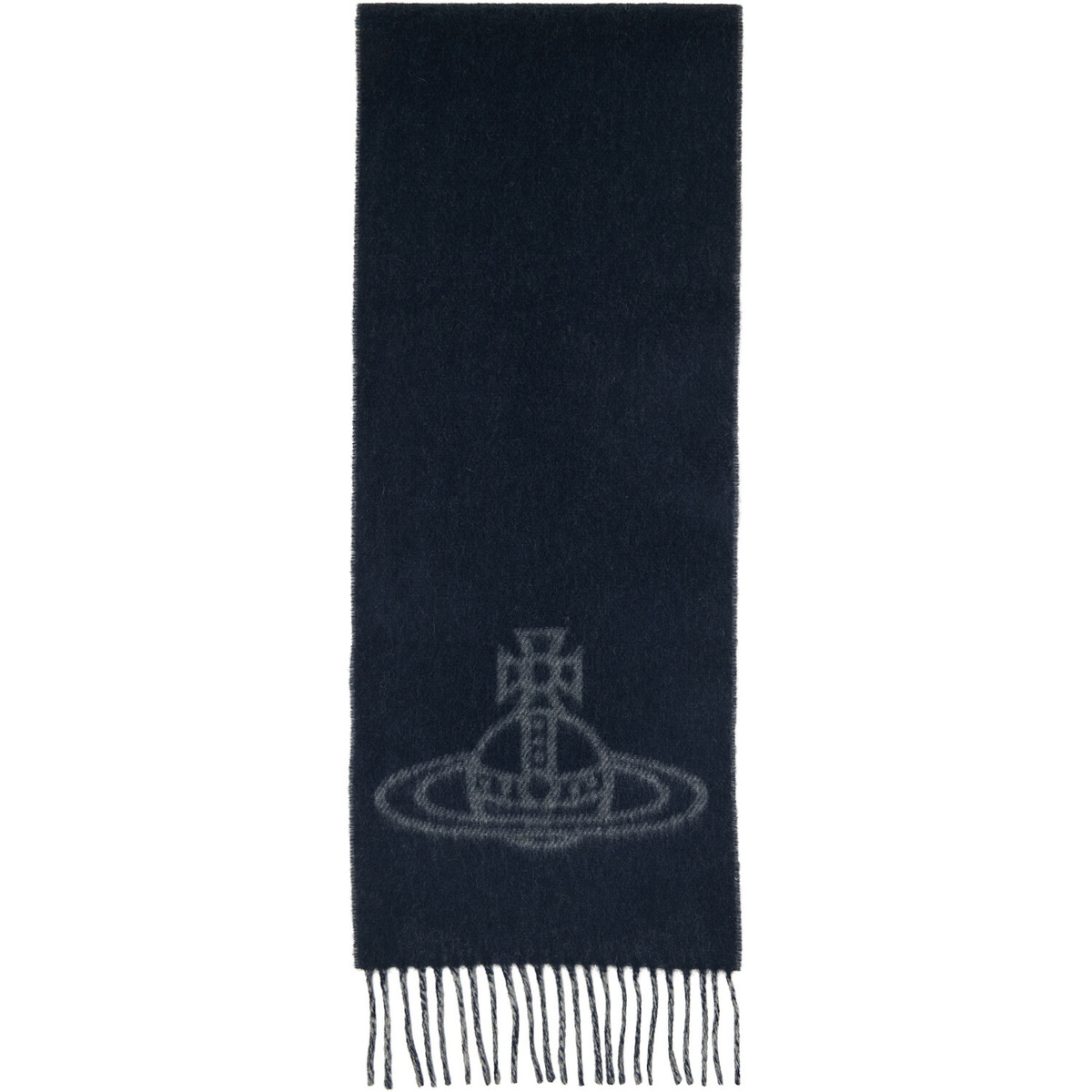 Vivienne Westwood Gray & Blue Double Face Scarf