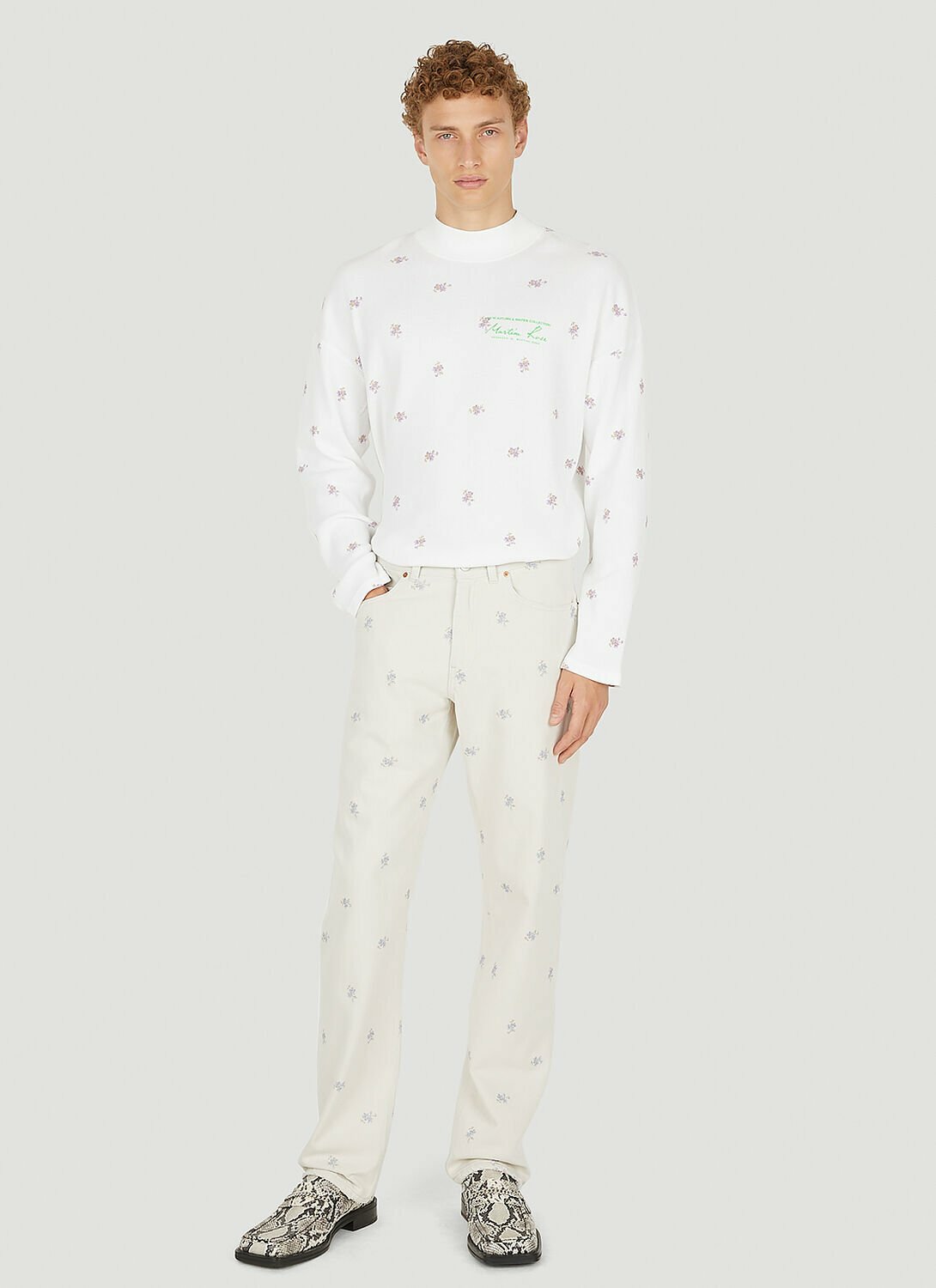 Martine Rose Relaxed Floral Print Jeans