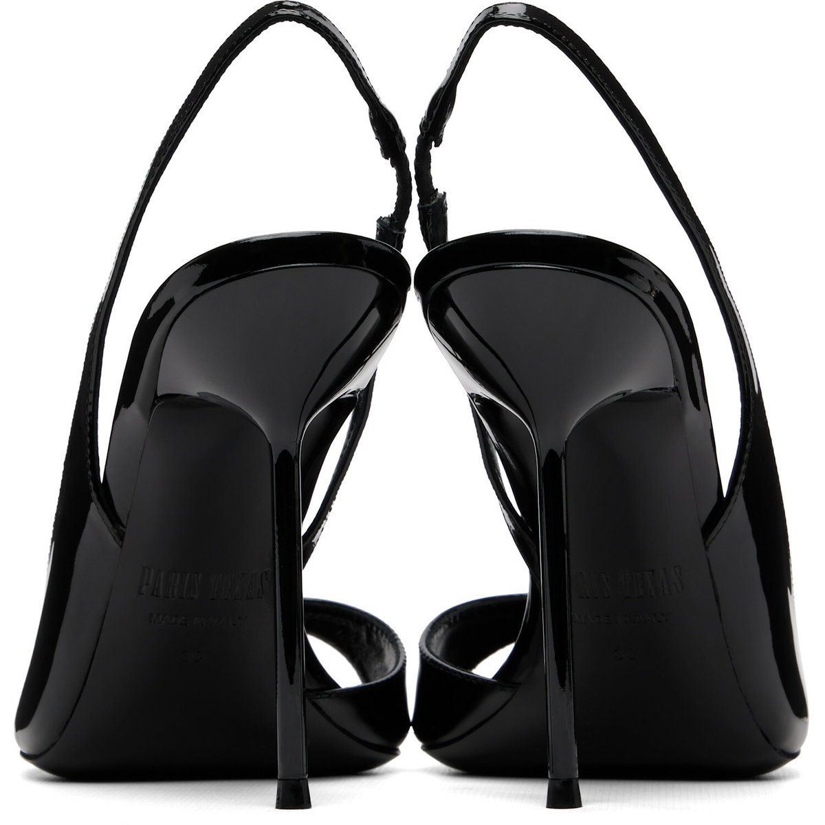 Paris Texas Black Lidia Slingback Heeled Sandals