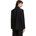 Toteme Black Oversized Heavy Cotton Blazer