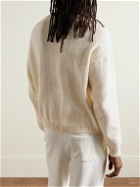 Cherry Los Angeles - Intarsia Cotton Sweater - White