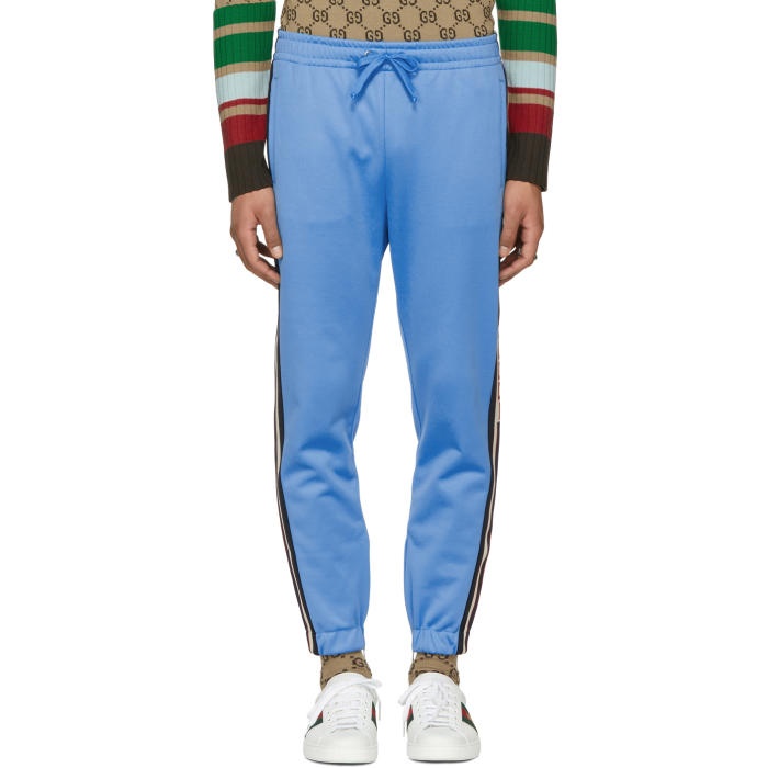 Photo: Gucci Blue Logo Tape Sweatpants