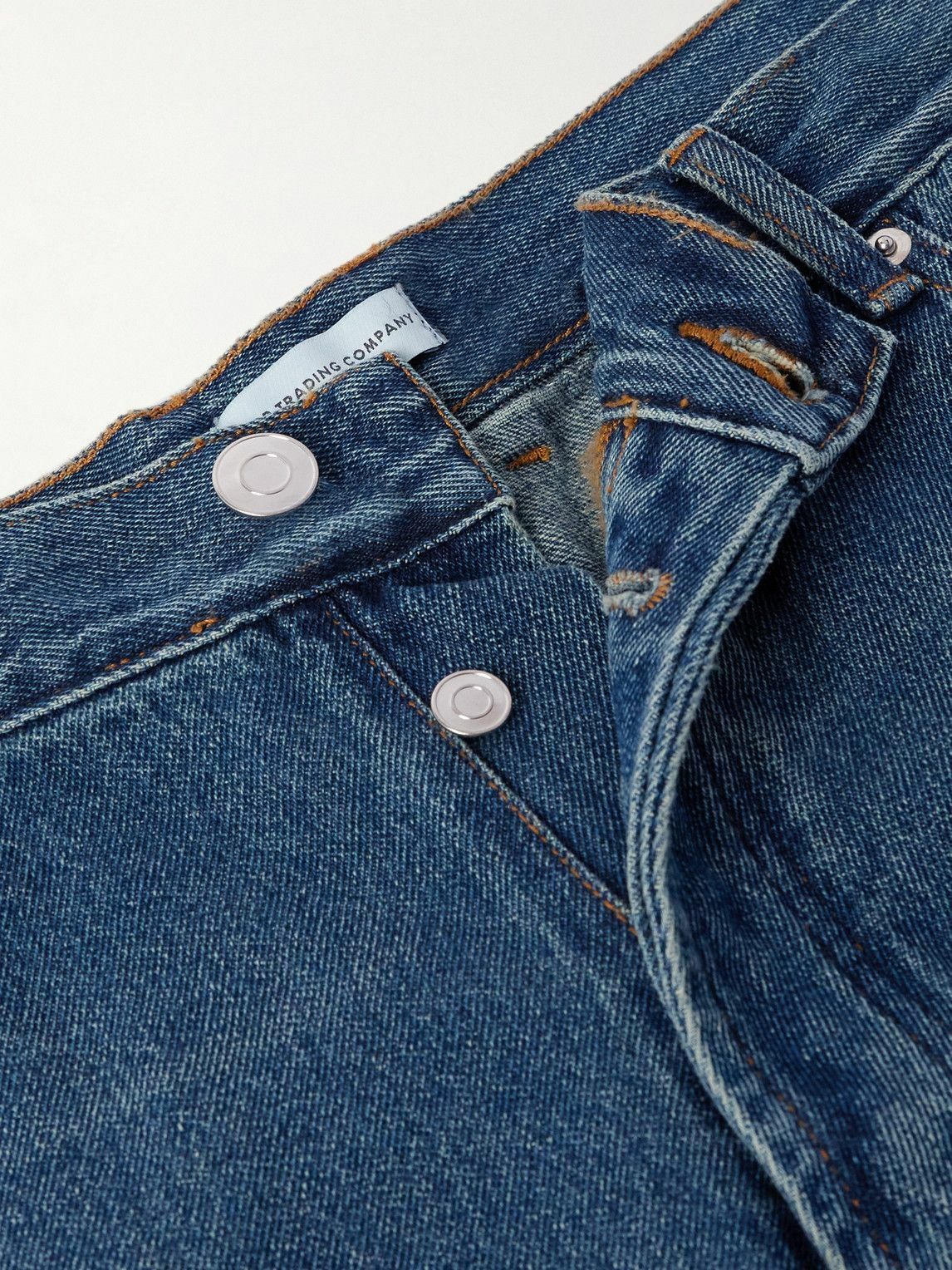 Pop Trading Company - DRS Arch Straight-Leg Logo-Embroidered Jeans - Blue