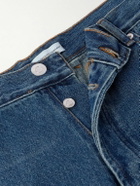 Pop Trading Company - DRS Arch Straight-Leg Logo-Embroidered Jeans - Blue