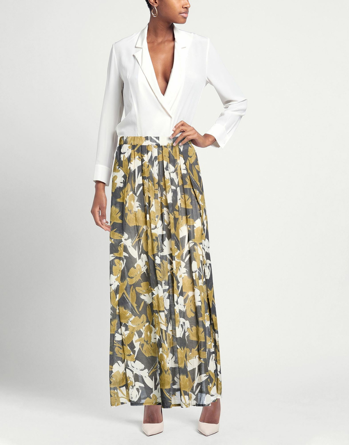 Alessia Santi Womens Maxi skirt Military in Green