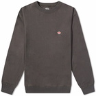 Danton Men's Logo Lightweight Crew Sweat in Coal Grey