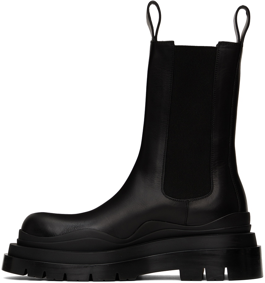 Bottega Veneta Black Tire Chelsea Boots Bottega Veneta