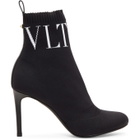 Valentino Black Valentino Garavani VLTN Sock Boots