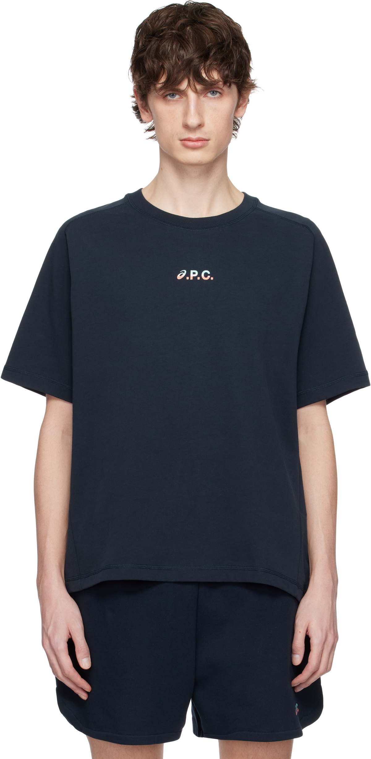A.P.C. Navy ASICS Edition Wind T-shirt A.P.C.
