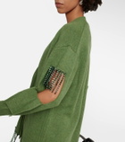 Christopher Kane - Deconstructed embellished wool cardigan