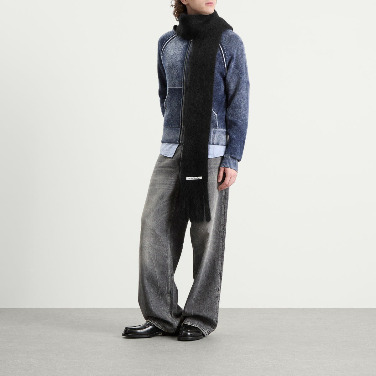 Acne Studios Kinna Skinny Scarf in Black 