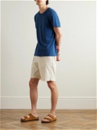 Frescobol Carioca - Sergio Stretch-Linen and Cotton-Blend Drawstring Shorts - Neutrals