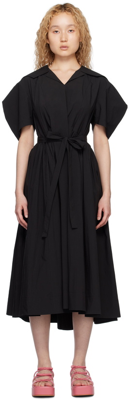 Photo: MINJUKIM Black Butterfly Midi Dress