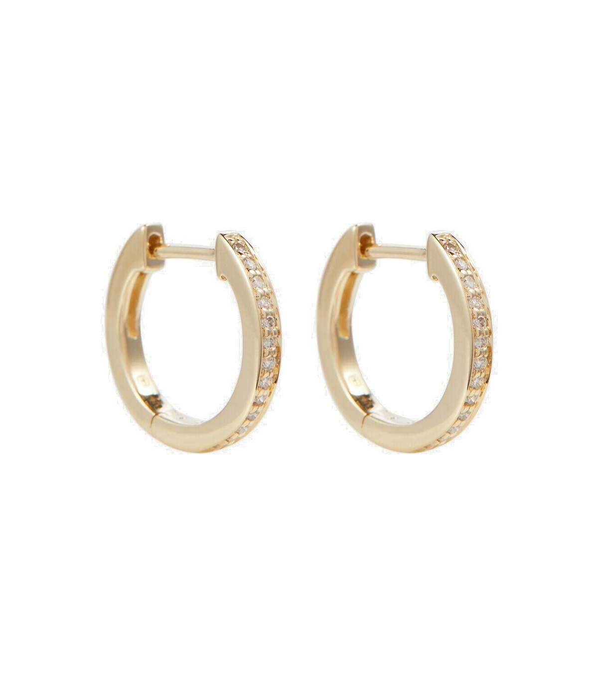 Photo: Sydney Evan Huggie 14kt gold and diamond earrings
