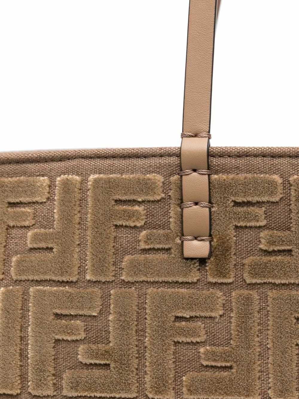 FENDI Brown Roll Large Tote Bag
