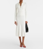 Victoria Beckham Mila ribbed-knit zip-up top