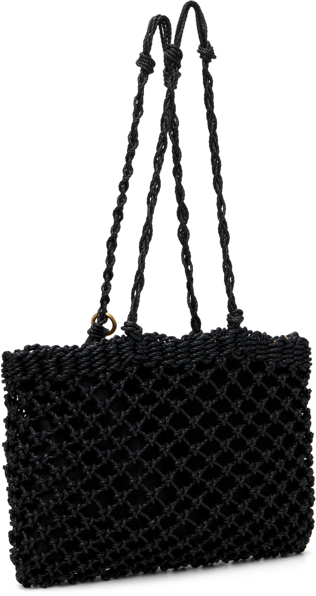 Jil Sander Black Tangle Net Tote