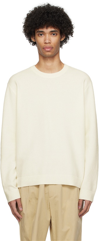 Photo: Solid Homme Off-White Crewneck Sweater