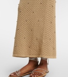 Staud Isola crochet embellished cotton beach dress