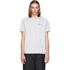 Champion Reverse Weave Grey Small Script Logo T-Shirt