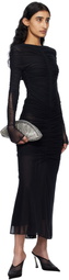 Mugler Black Mesh Fang 95 Mules
