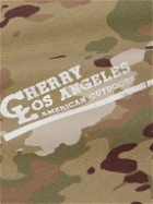 Cherry Los Angeles - American Outdoorsman Garment-Dyed Camouflage-Print Cotton-Jersey T-Shirt - Brown