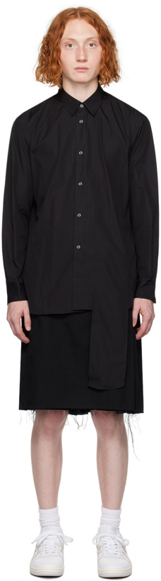 Photo: Comme des Garçons Shirt Black Asymmetric Hem Shirt