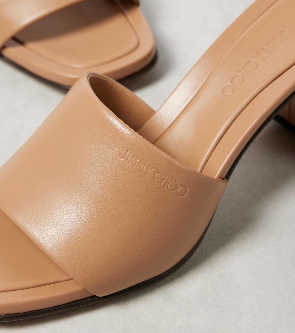 【Jimmy Choo】 Lena 70レザーミュール Jimmy Choo Lena 70 leather mules Jimmy Choo