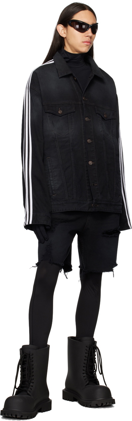 Balenciaga Black Adidas Edition Denim Jacket