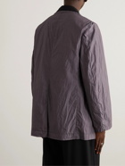 Our Legacy - Sharp Double-Breasted Crinkled Cotton-Blend Poplin Blazer - Purple